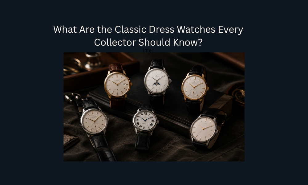 Collection of classic dress watches with timeless and elegant designs.