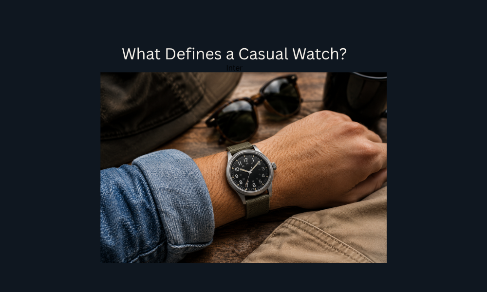 Casual field watch with a canvas strap worn alongside everyday accessories, highlighting relaxed and practical watch styling.