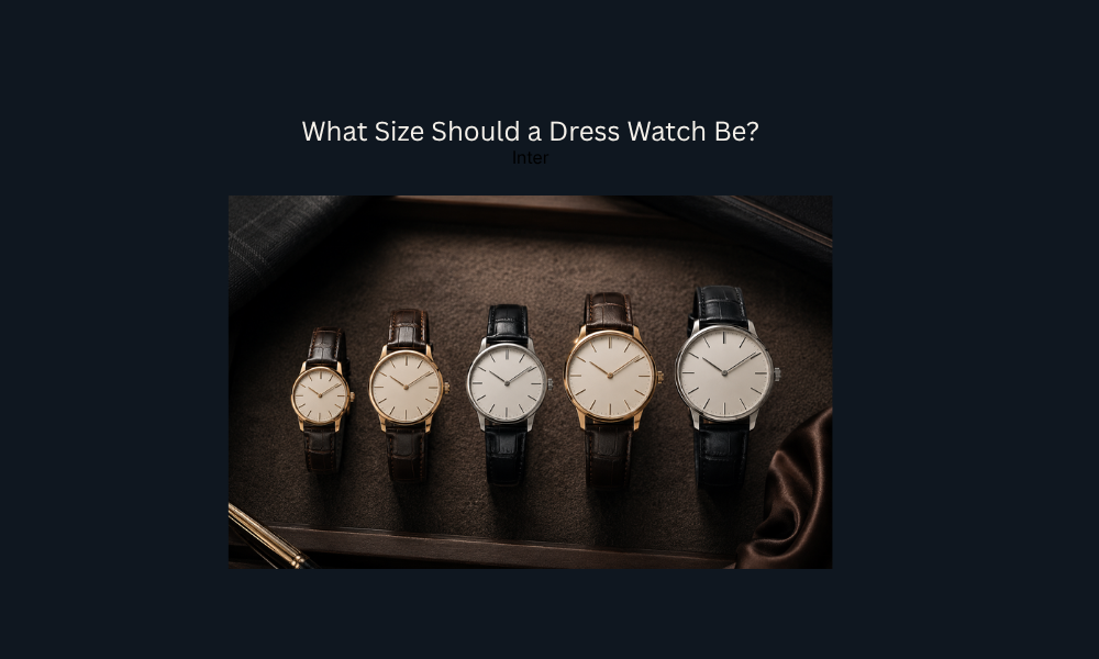 Dress watch size comparison on different case diameters.