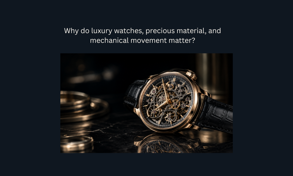 Luxury mechanical watch with a skeleton dial, precious metal case, and exposed movement showcasing fine watchmaking craftsmanship.
