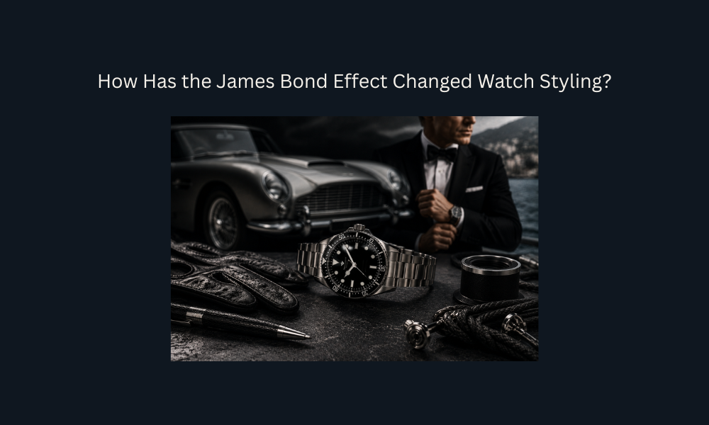 Luxury dive watch styled with a classic spy-inspired aesthetic and elegant accessories.